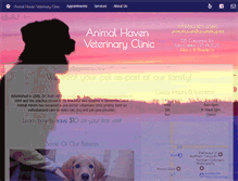 Tablet Screenshot of animalhavenvetclinic.com